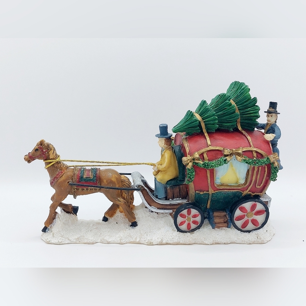 Vintage Christmas Village Horse drawn‎ wagon
